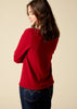 Sonya hopkins 100% pure cashmere bateau neck in garnet red