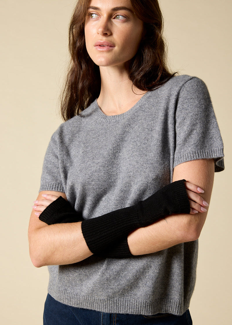 Sonya Hopkins Sydney Pure Cashmere Fingerless Gloves in Black