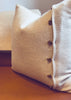 Sonya Hopkins x home 100% pure cashmere knit cushion in pale marle beige