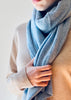 Sonya Hopkins 100% cashmere scarf in stonewash blue