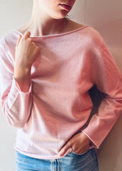 Sonya Hopkins pure cashmere bateau neck in prettiest pink