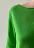 Sonya Hopkins pure cashmere bateau neck in bright green