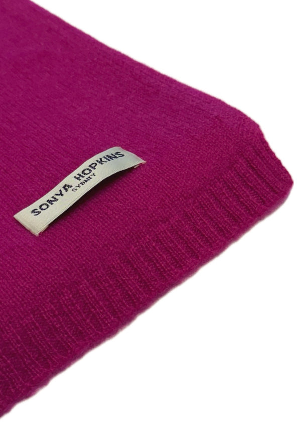 Sonya Hopkins pure cashmere scarf in magenta