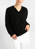 Sonya Hopkins 100% cashmere v neck in black