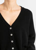 Sonya Hopkins 100% cashmere Ruby is a boxy & oversized cardigan in black