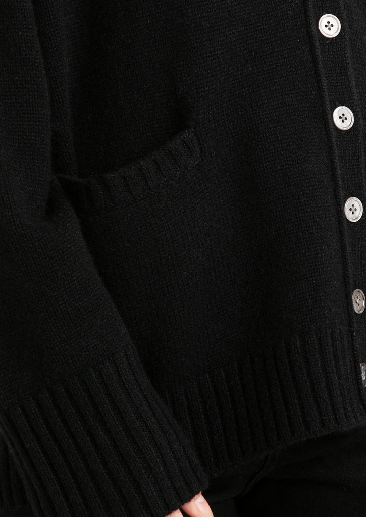 Sonya Hopkins 100% cashmere oversized cardigan in black