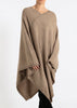 Sonya Hopkins 100% pure cashmere large poncho in natural beige marle