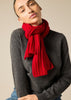Sonya Hopkins Cashmere Rib Scarf in True Red