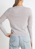 Sonya Hopkins 95% cotton 5% cashmere superfine v-neck cardigan in silver marle