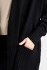 Sonya Hopkins 100% cashmere draped cardigan in black