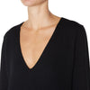 Cashmere Evie V-neck Sweater Dress in Black - sonyahopkins.com